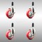 Service Caster 4 Inch 316SS Red Poly Swivel 1-1/8 Inch Expanding Stem Caster Set Brake SCC SCC-SS316EX20S414-PPUB-RED-TLB-118-4 - alternate 1